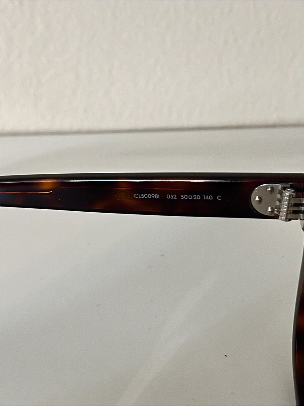 Celine Tortoiseshell Round-Edge Acetate Glasses